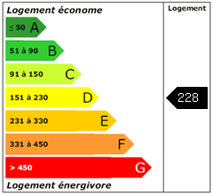 Consomation énergie : 228